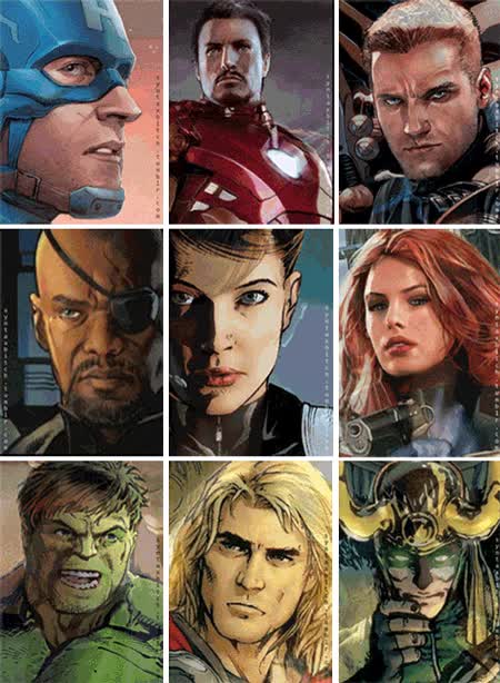 the avengers,cambio,personajes,vida real,comic,los vengadores