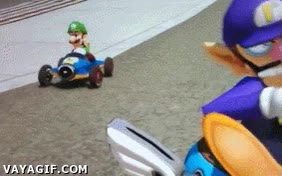 carrera,Waluigi,Mario kart 8,luigi,tortugazo,mirada perversa