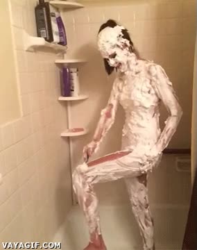 Invierno,fin,peluda,afeitar,chica,crema,depilacion,bañera