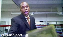 le sobra la pasta,tirar,billetes,boxeador,floyd mayweather