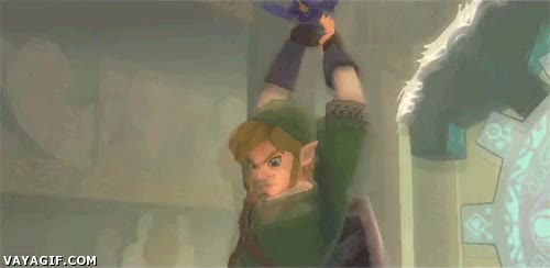 friki,the legend of zelda,like a boss,link,espada maestra,clavar