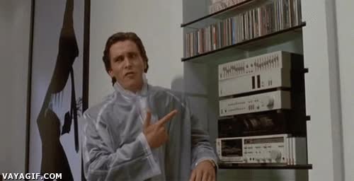 patrick bateman,christian bale,musica,american psycho,asesino,buena musica,enseñar,hijos