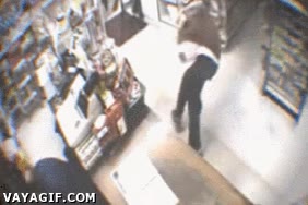 tigre,gato,gatito,tienda,con clientes dentro,dependiente asustado