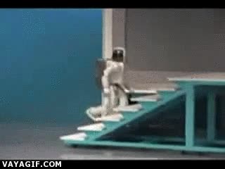 robot,Asimo,caída,subir escaleras,fail,caer