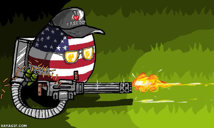 america,Murica,La pistola del gobierno,libertad,Democracia,metralleta,railgun,estados unidos