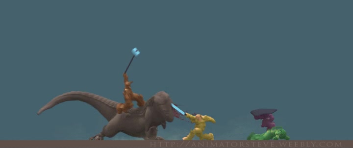 Tiranosaurus Rex,caza,lucha,pelea,parece el monster hunter,dinosaurio,cazadores,verde,inutil