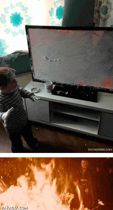 pintar,tele,beb&eacute;,fuego,muerte,pintura