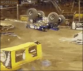 monster truck,ruedas gigantes,backflip,voltereta,mortal,rebote