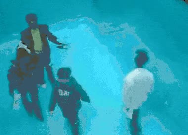 piscina,paseo,cristal,efecto,truco,optico