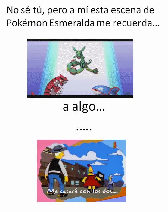 Los Simpson,Pokémon,esmeralda,parecido,duelo,oeste,abuelo,groudon,kyogre