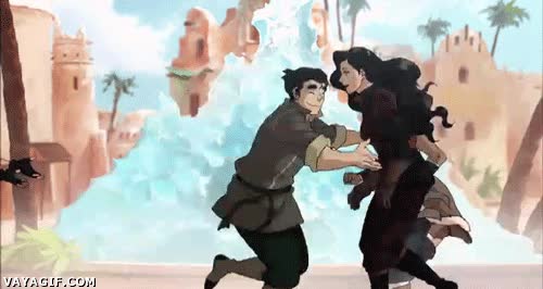 reencuentro,amistad,korra,abrazar,clase,vacaciones