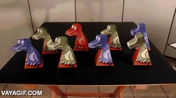 dinosaurio,t-rex,seguir con la mirada,efecto optico