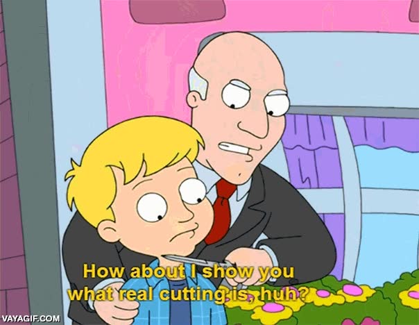 american dad,microfono,navaja,cortar,amenazar,apuntar