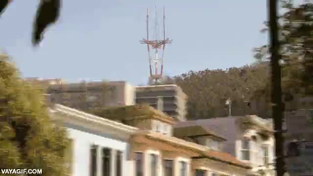 san francisco,torre,antena,alrededor,conducir,260 grados,girar