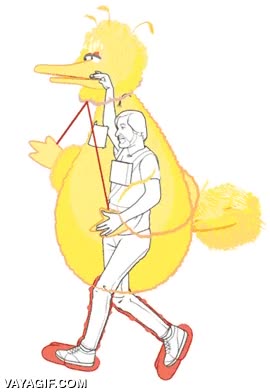 plaza sésamo,Barrio sésamo,la gallina caponata,asi funcionaba,marioneta