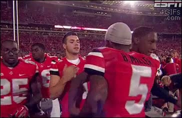 futbol americano,abrazo,haghi five,chocar,jugadores,deporte,saludo,disimular