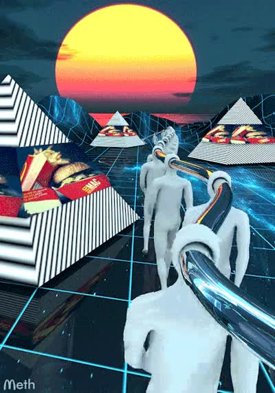 caminar,borregos,vida moderna,pasos guiados,publicidad everywhere,mcdonald's,camino marcado