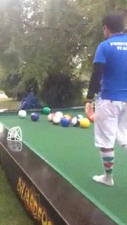 billar,futbol,pies,pelotas de futbol,pasar,chutar