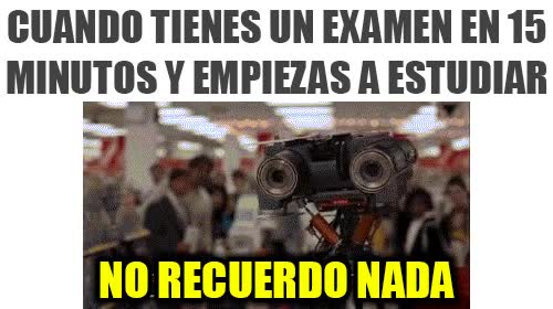 Por eso hay que empezar a estudiar con antelación para un examen estudiar,atencion,estudios,cortocircuito,15 minutos
