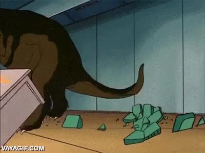 encuentra todos los fallos de animacion,tiranousarus,triceratops