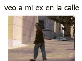 mirar hacia otro lado,disimular,seinfeld,ex,caminar,calle,huir