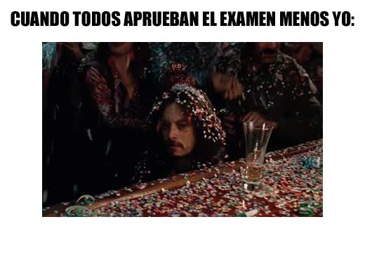examen,decepcion,aprobar,no,confeti,tristeza,bajon
