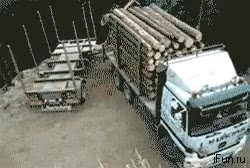 camion,troncos,transportar,remolque,sin que se caiga,en el espacio m&iacute;nimo