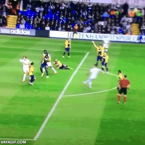 fuera del area,futbol,gol,rabona,tottenham,golazo,lamela