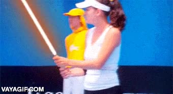 raqueta,tenista,romperse,sable laser,star wars