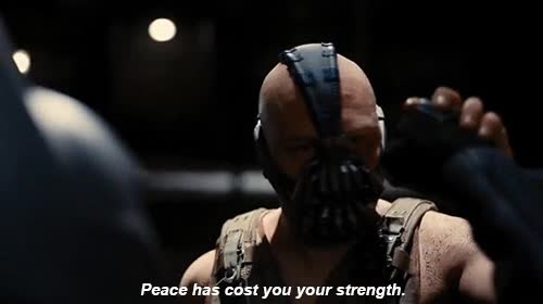 La paz te ha costado tu fuerza,Bane,Batman,El Caballero oscuro,La leyenda renace