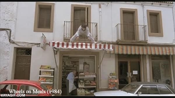 escenas de accion,1984,wheels on meals,jackie chan