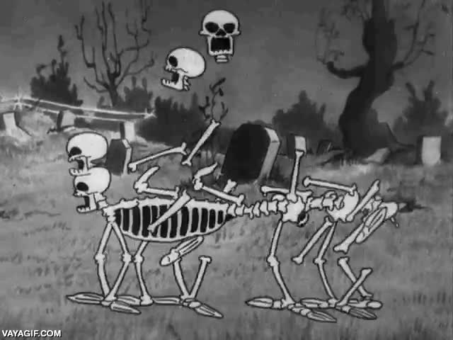 Skeleton Centipede,esqueleto,silly simphony,1929,disney,corto de animación