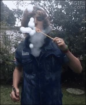 humo,burbujas,interesante,soplar,chico