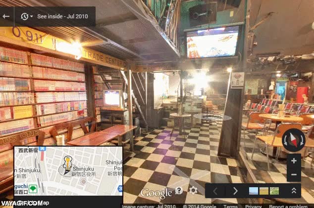 edificios,por dentro,moverse,google street view,entrar,tiendas,jap&oacute;n