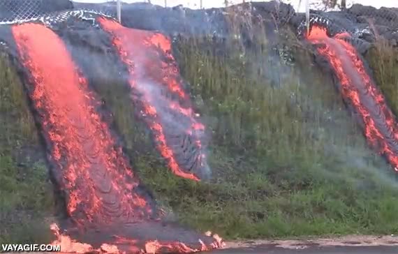 imparable,naturaleza,lava,arrasar