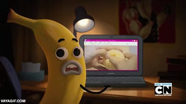 Nunca entres en la habitación de tu hermano sin llamar a la puerta hermano,plátano,trauma,Gumball,pillar viendo cosas que no debe,entrar,sin llamar