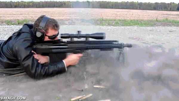 GM6 Lynx semi-automatic,rifle,apuntar,retroceso,francotirador