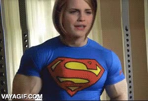 se ha hecho un wingardum leviosa muscular,emma watson,montaje,musculacion,cuadrado,superman