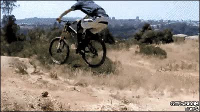 le ha faltado algo de impulso,fail,persegui,perro,bici,ciclista,rampa