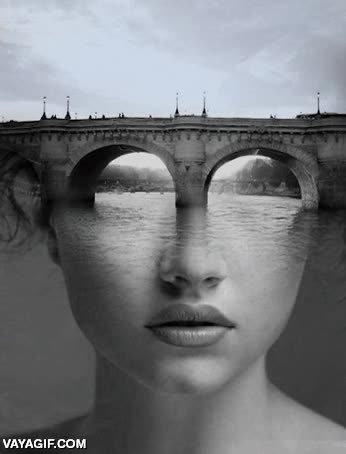ojos,retrato,puente,movimiento,agua,poesia,gif poetico