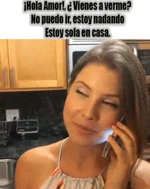 lo normal tener el teléfono en el agua,llamada,reacción,turbo,agua,nadar,sola en casa,chica guapisima