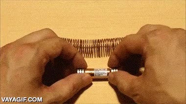 Movimiento perpetuo con unos imanes, hilo de cobre enrollado y una pila electromagnetismo,imanes,ciencia,TrollScience,baterias,pilas,cobre,infinito,principio de bobina,campo