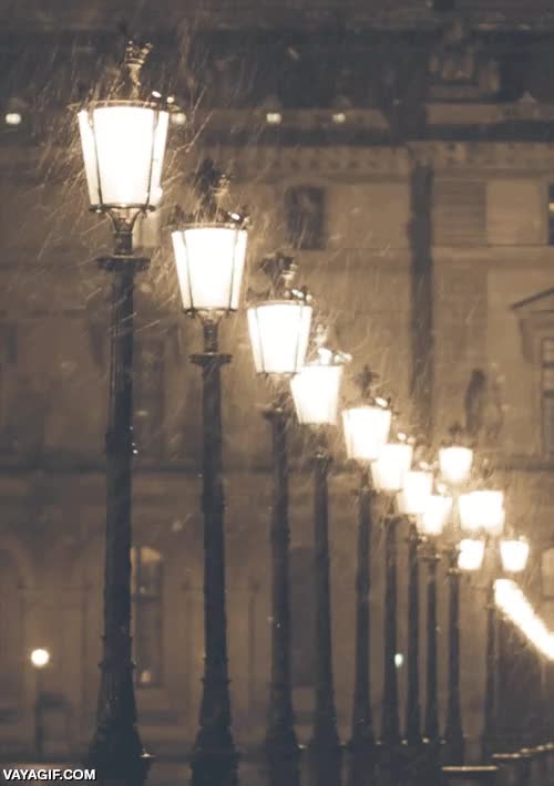 luz,farolas,noche,ventisca,nevada,nieve,poesia