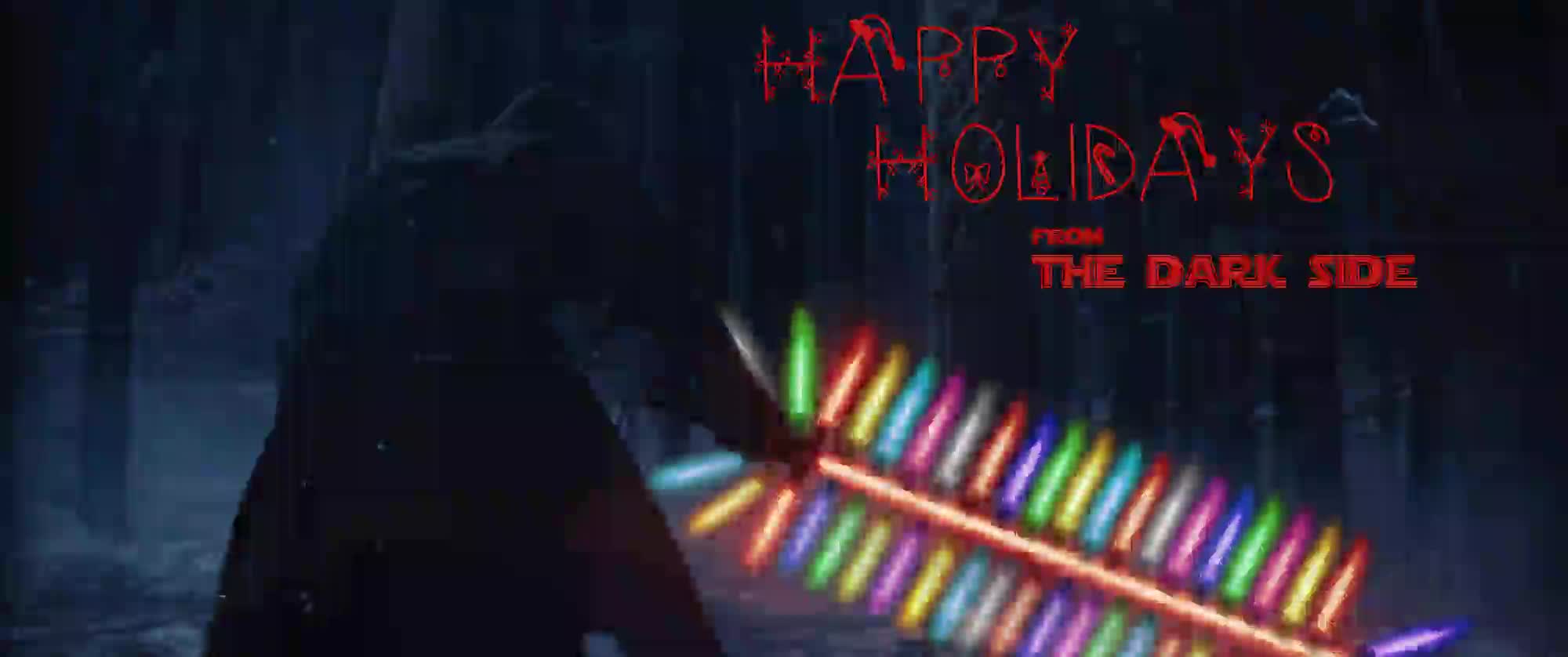 luces navideñas,sable laser,espada,happy holidays,star wats,trailer,navidad