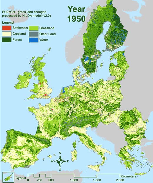 más verde,deforestacion,hubiera jurado que había ido a menos,igual tampoco estamos tan mal,ecología,naturaleza,siglo XX