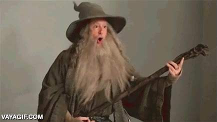 Y por si no habías tenido bastante con la versión rara de Legolas, ¡aquí llega Gandalf! stephen colbert,cosplay,disfrazado,gandalf,el libro que lee es harry potter,vara