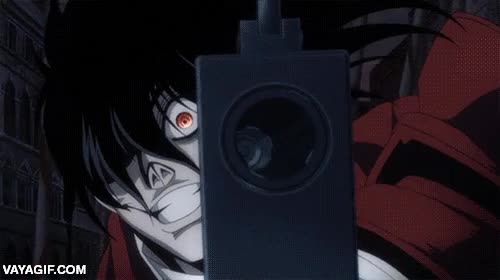 disparar,pistola,anime,Alucard,Hellsing,malditos,spoiler