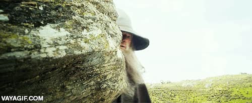 el hobbit,en serio,no me lo creo,gandalf,asomar