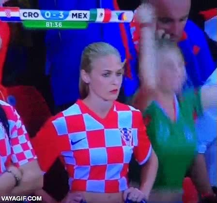 mundial 2014,bajona,triste,alegria,contenta,celebrar,futbol,aficionadas,croacia,mexico