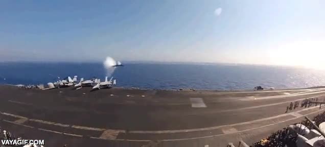 barrera,romper,F-18,F18,avion,portaaviones,sonido